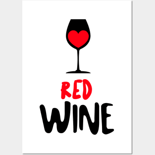 RED Wine Glass Posters and Art